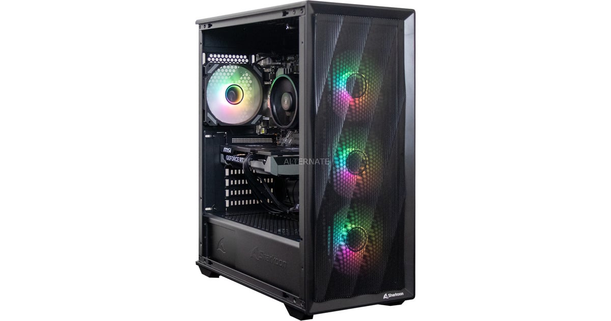 ALTERNATEThunderstorm Starter Ryzen 5 - RTX 5060 gaming pc  (Zwart | R5 5600 | RTX 5060 | 16 GB | 1 TB SSD)