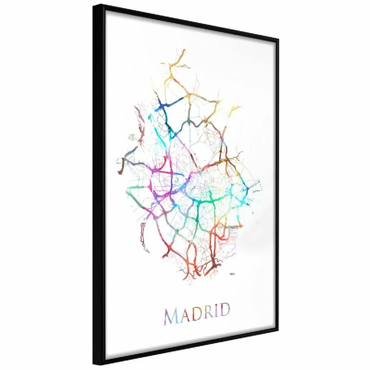 Paris Prix Affiche City Map Madrid
