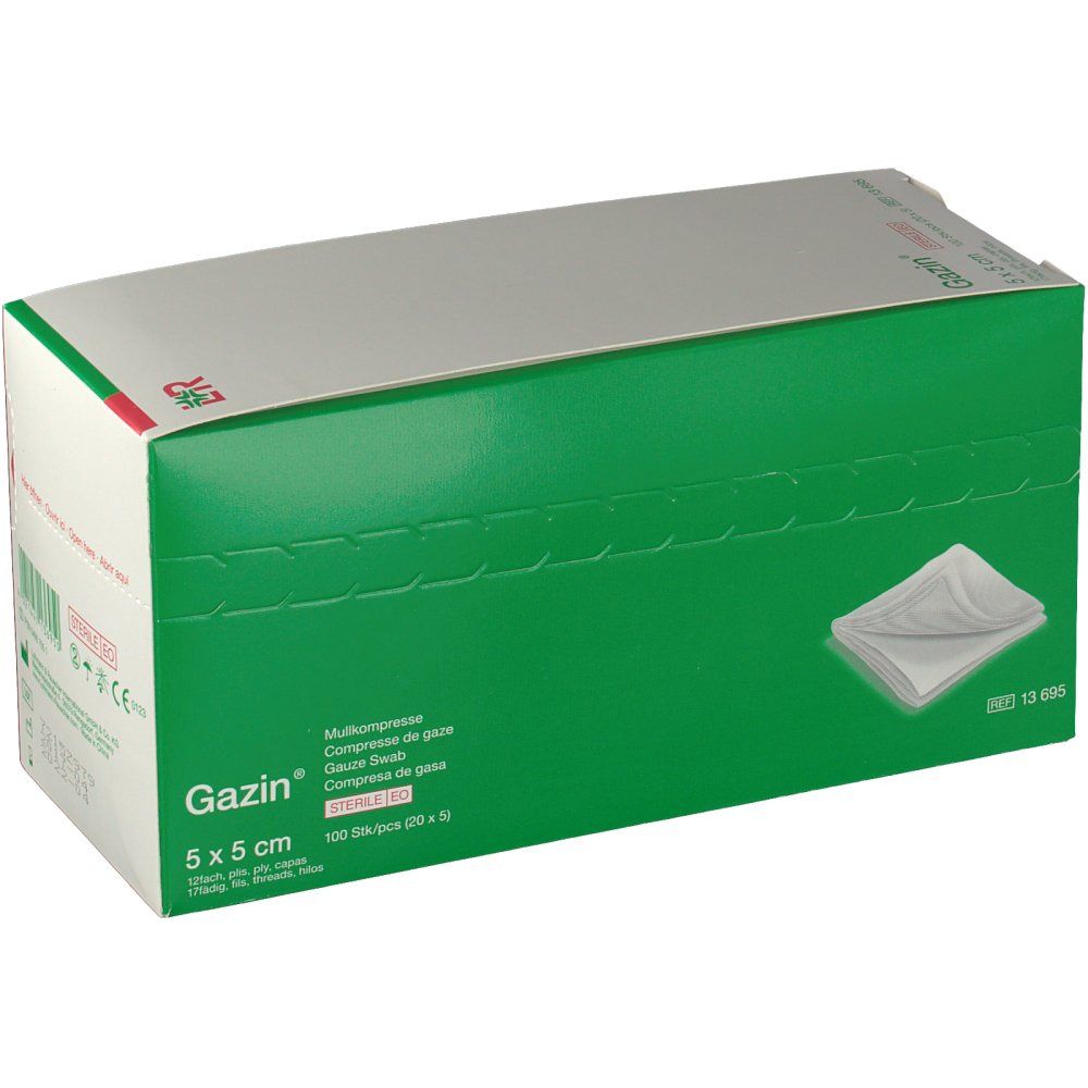 Gazin® Kompresse 5 cm x 5 cm steril 12 lagig