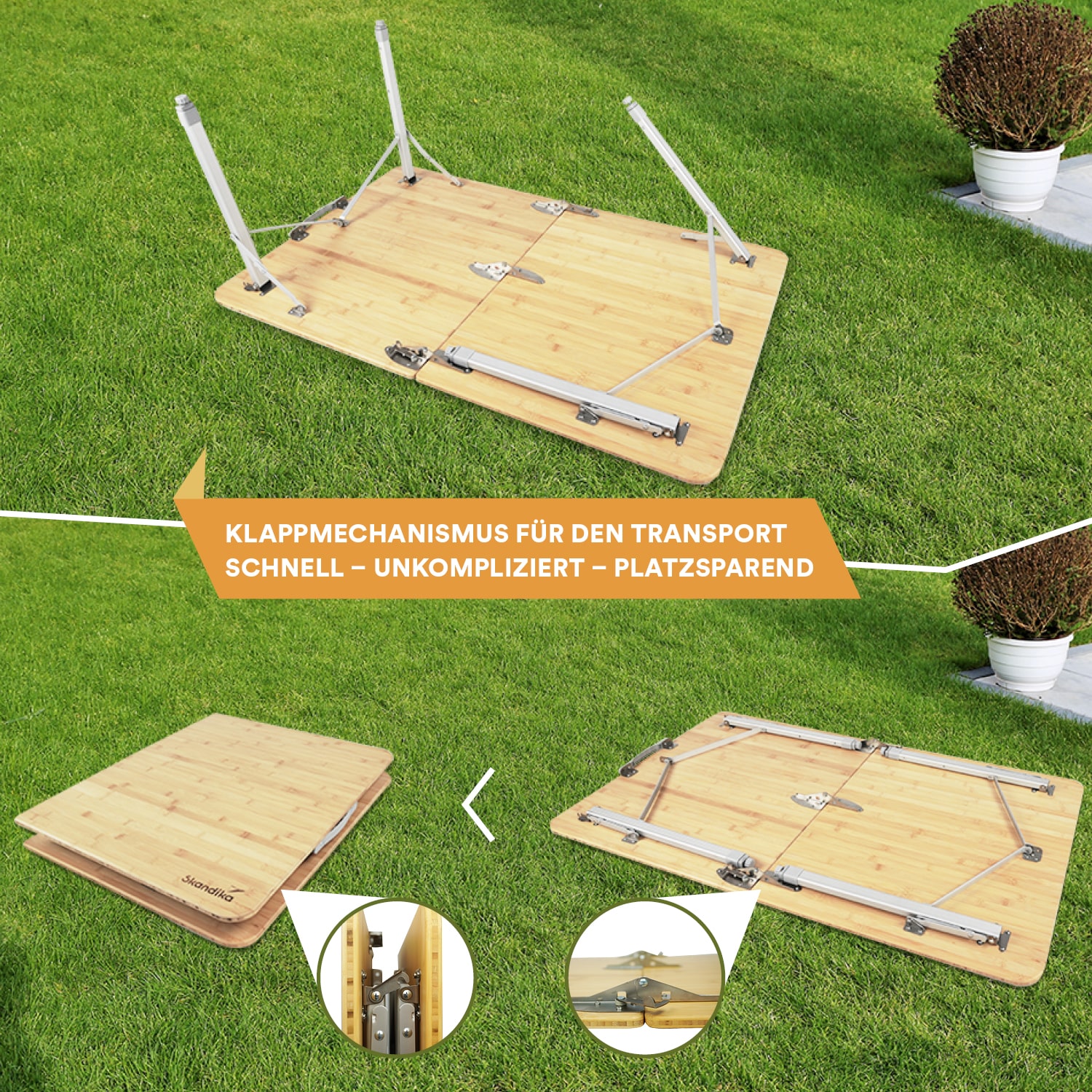 Skandika Bambus Tolja Tafel