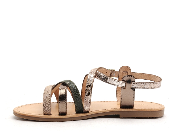 Les tropeziennes nu pieds plats femme hapaxgum f kaki
