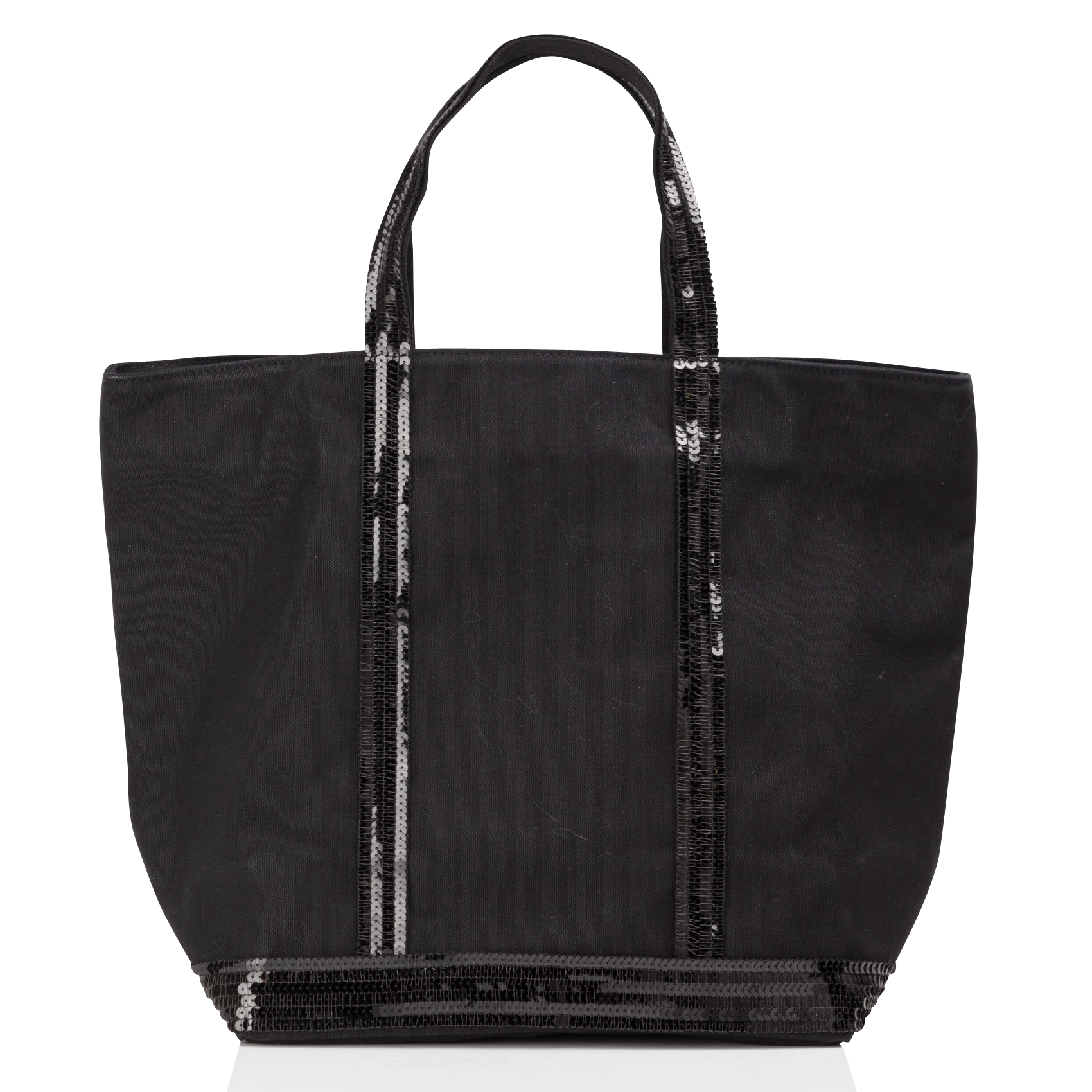 Cabas M toile et sequins | Noir