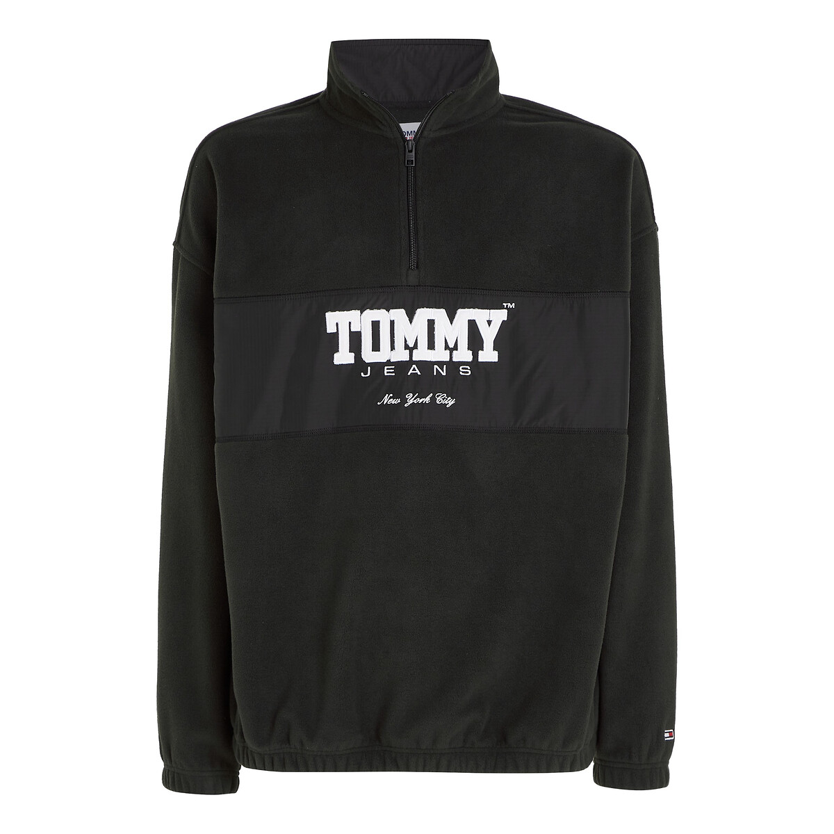 TOMMY JEANS<br>Blusa de lã folgada com meio zíper
