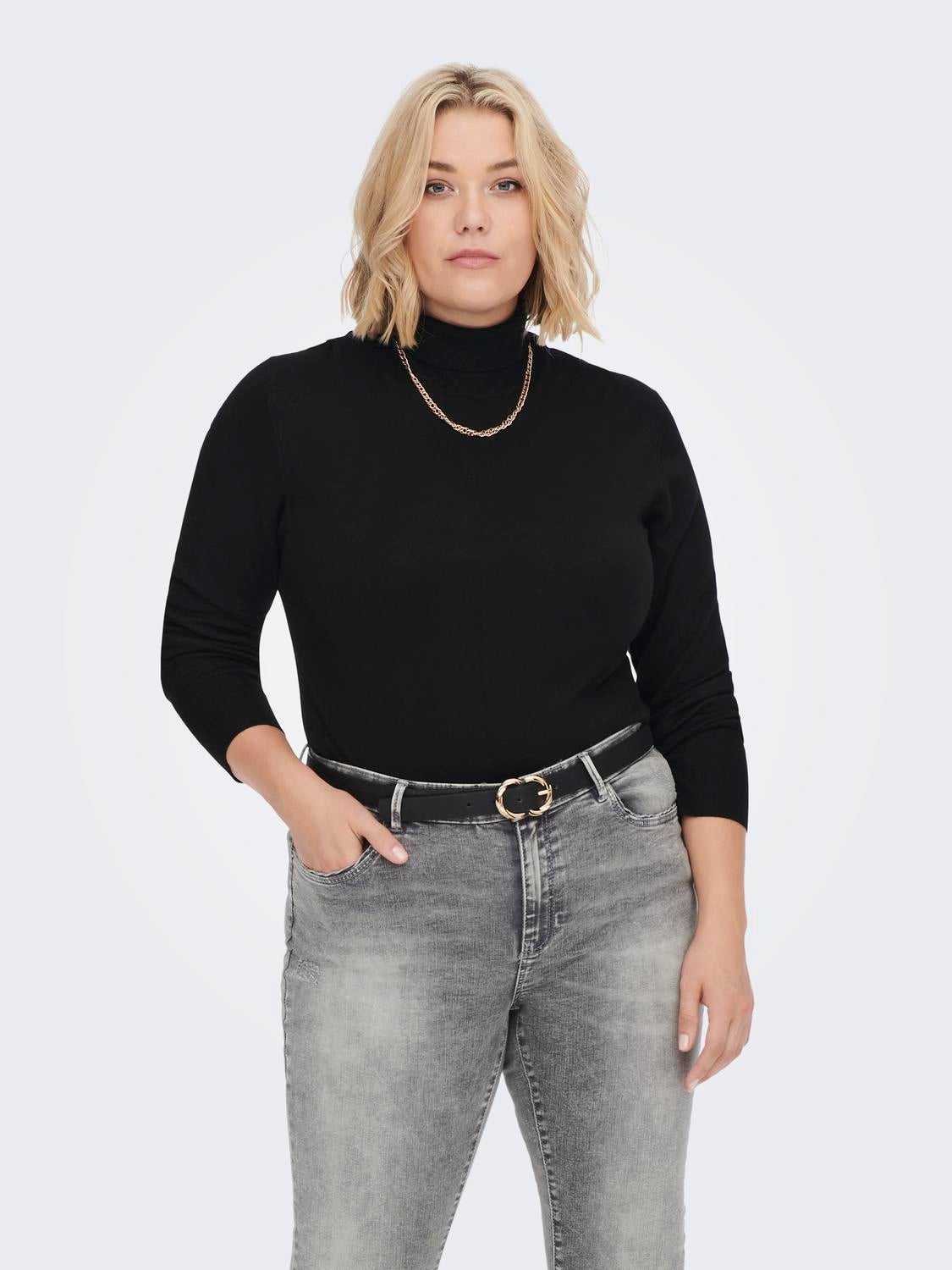 CARVENICE Strickpullover Black