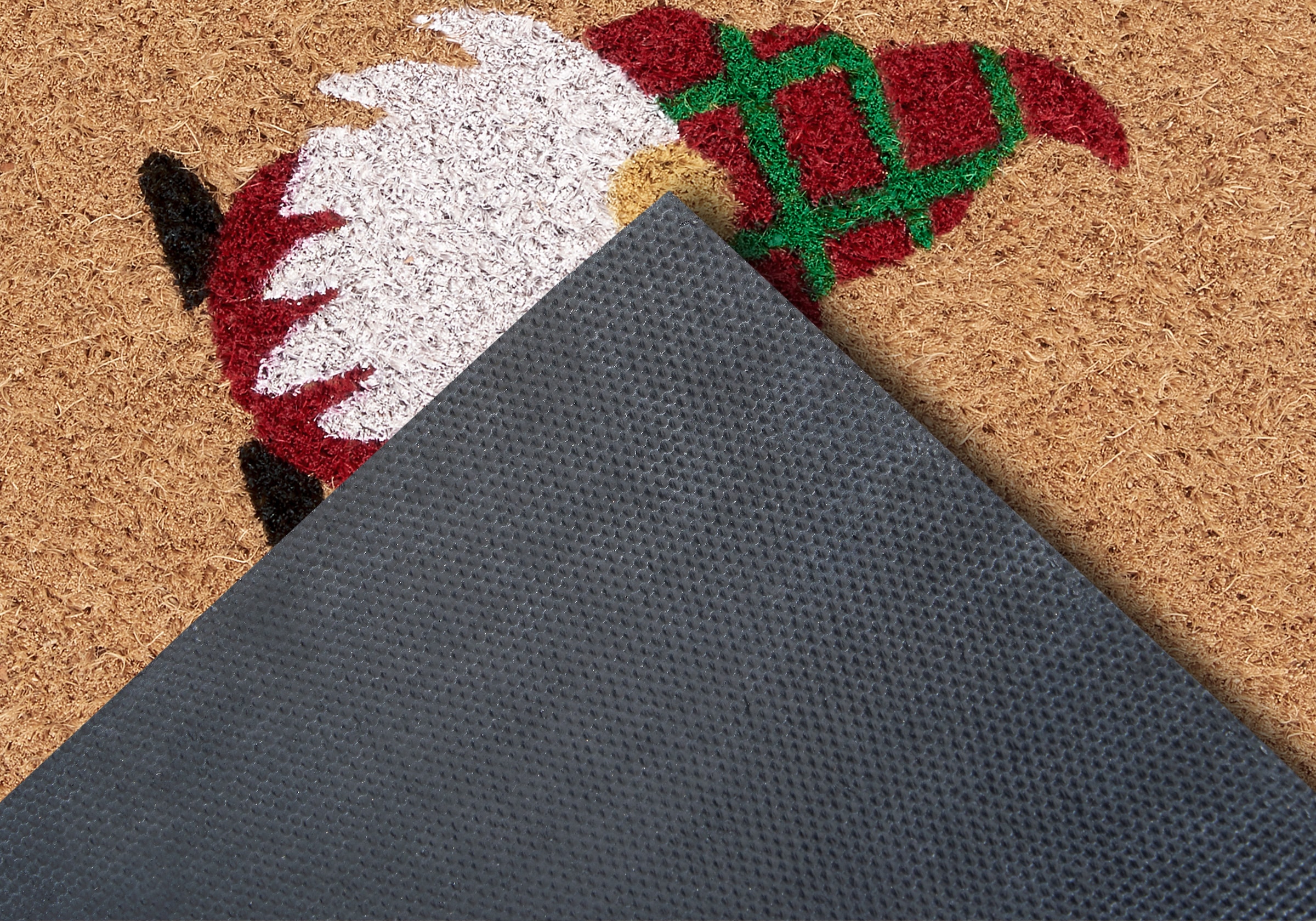 HANSE Home Fussmatte »Kokos Welcome Gnome, Türmatte« rechteckig 15 mm Höhe Weihnachten, Schmutzfangmatte, Outdoor, Rutschfest, Innen, Kokosmatte