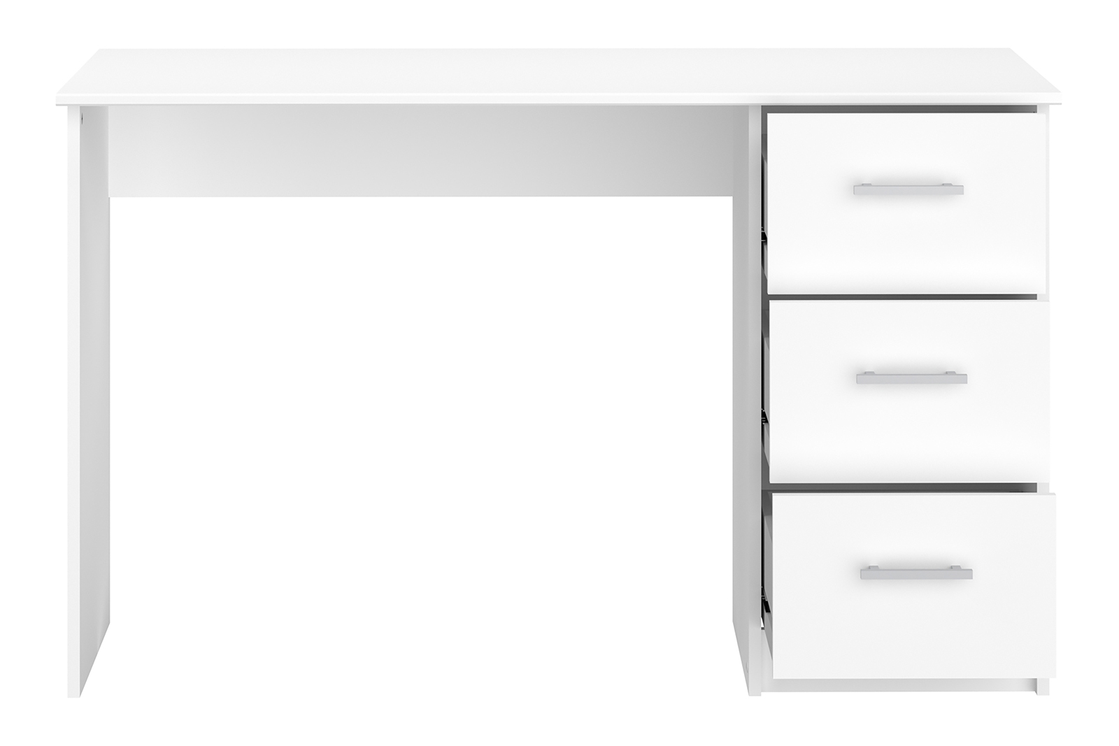 Ifinity skrivebord Hvit foliert med 3 skuffer