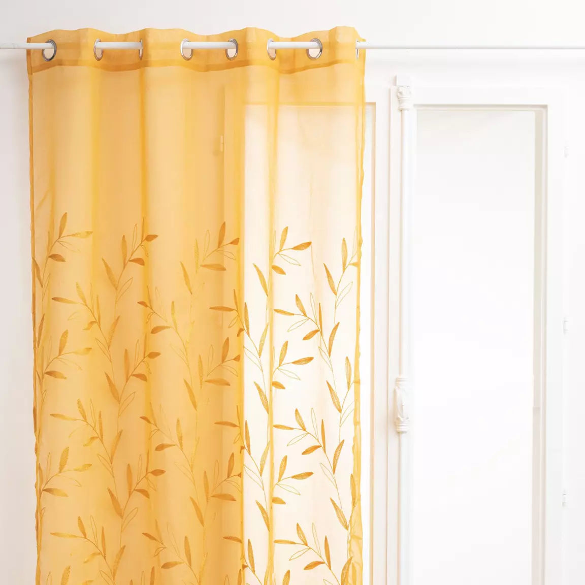 Voilage œillets (140 x 240 cm) Izzy Jaune ocre