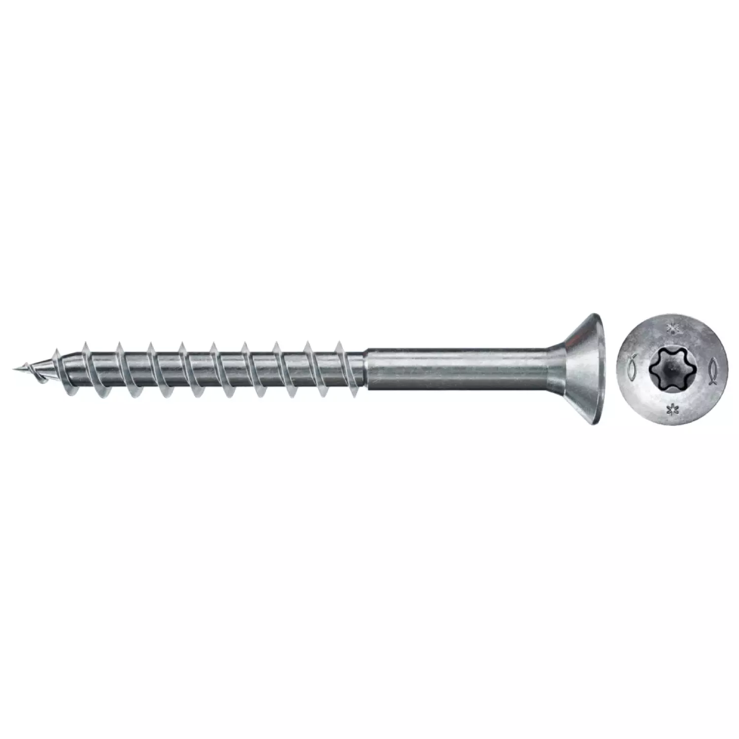 Fischer 670018 spaanplaatschroef Power-Fast II 3,0 x 40 TX10 - verzonken kop - deeldraad - blauw verzinkt (200st)