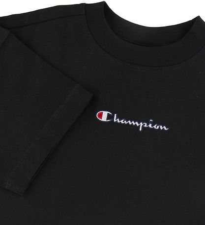 Champion Fashion T-Shirt - Crop - Schwarz m. Logo