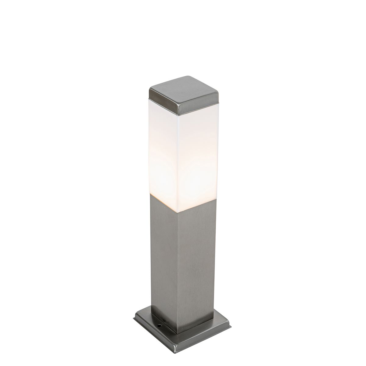 Moderne buitenlamp 45 cm staal met stopcontact IP44 - Malios