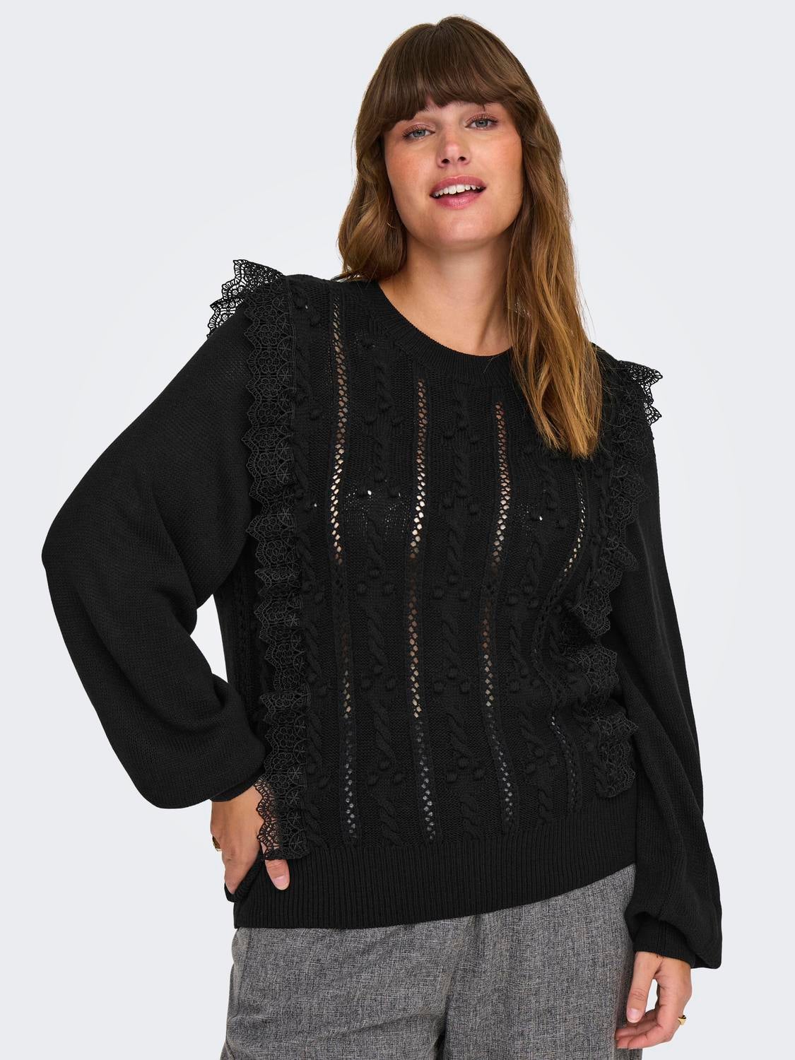 CARLINDY Strickpullover Black