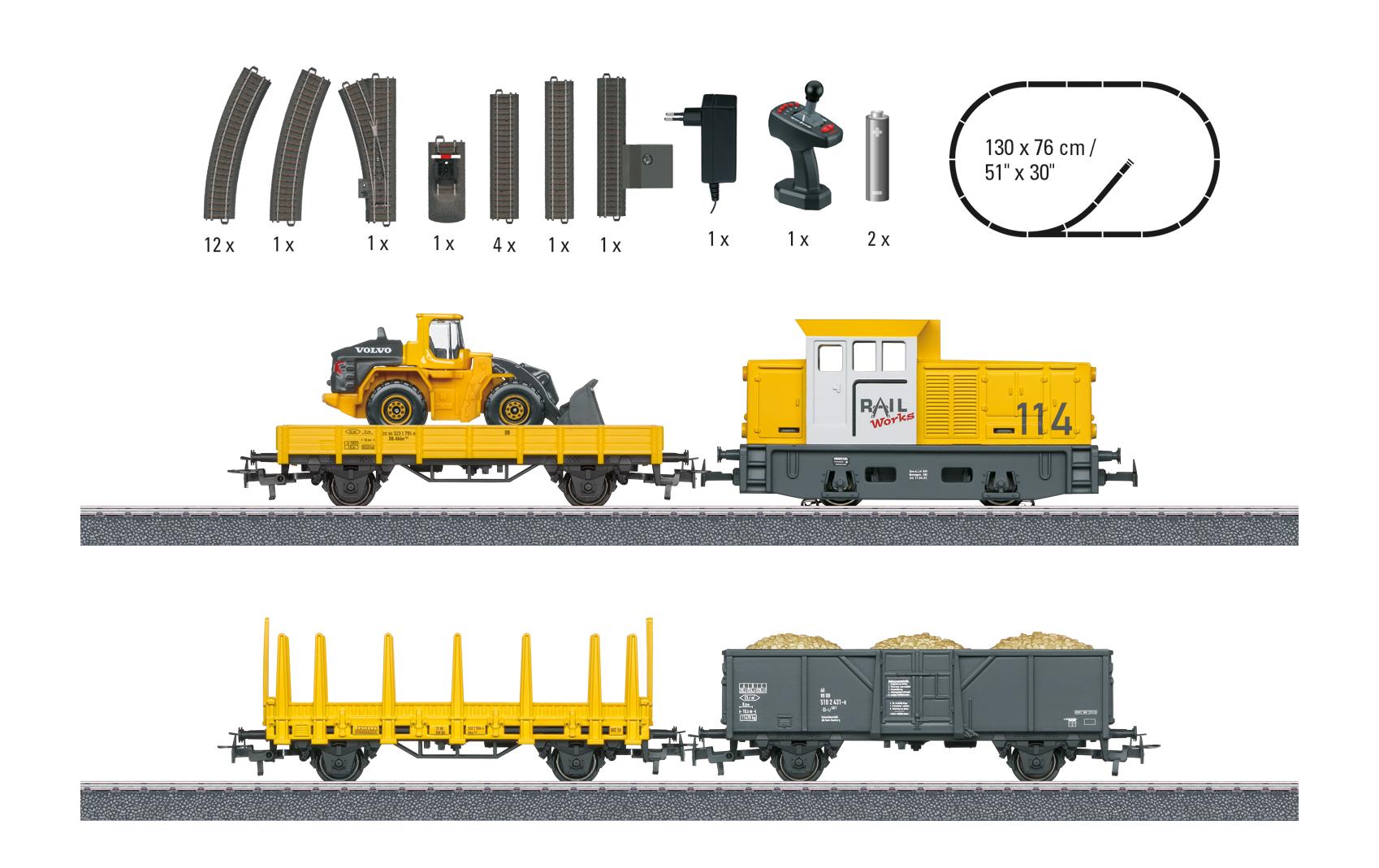 Startpackung Baustelle H0, AC, Start up<br>Märklin Start up Güterzug Set