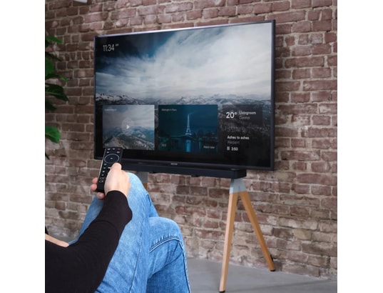 ONE FOR ALL - Pied de sol Support tv falcon 32-70 marron clair