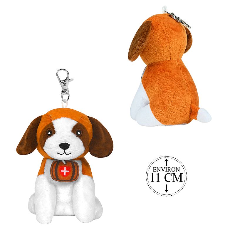 Bernhardiner Hund 11 cm Schlüsselanhänger
