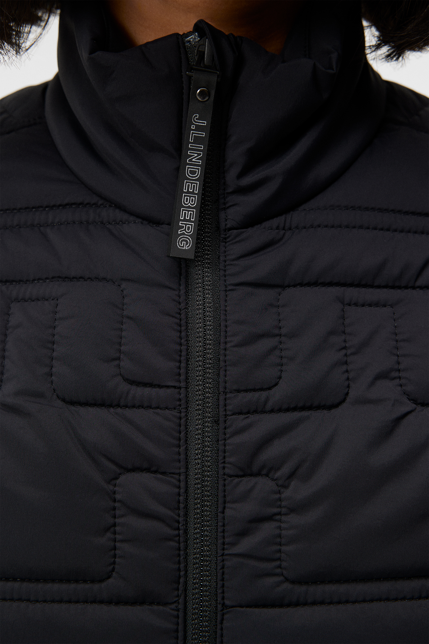 Marble Quilted Jacket Dame Black