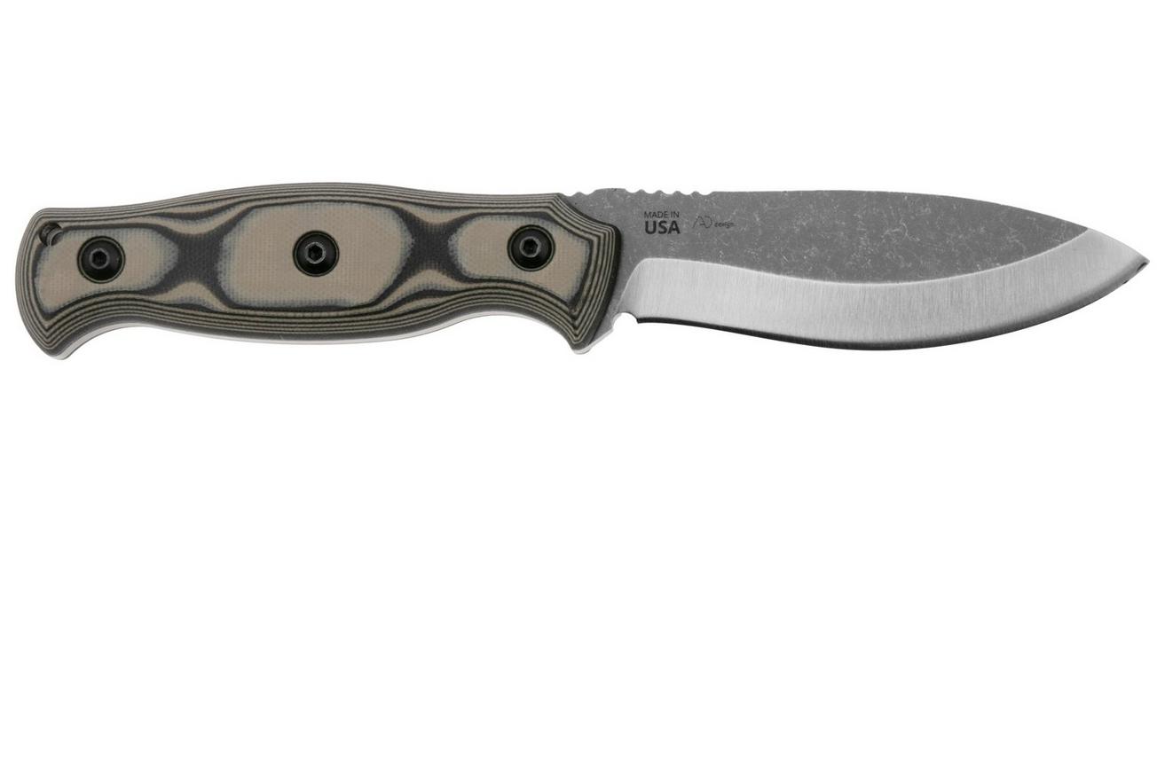 Fox Knives Ego TK-FX01, Black/Coyote G10 vaststaand mes, Alfredo Doricchi design