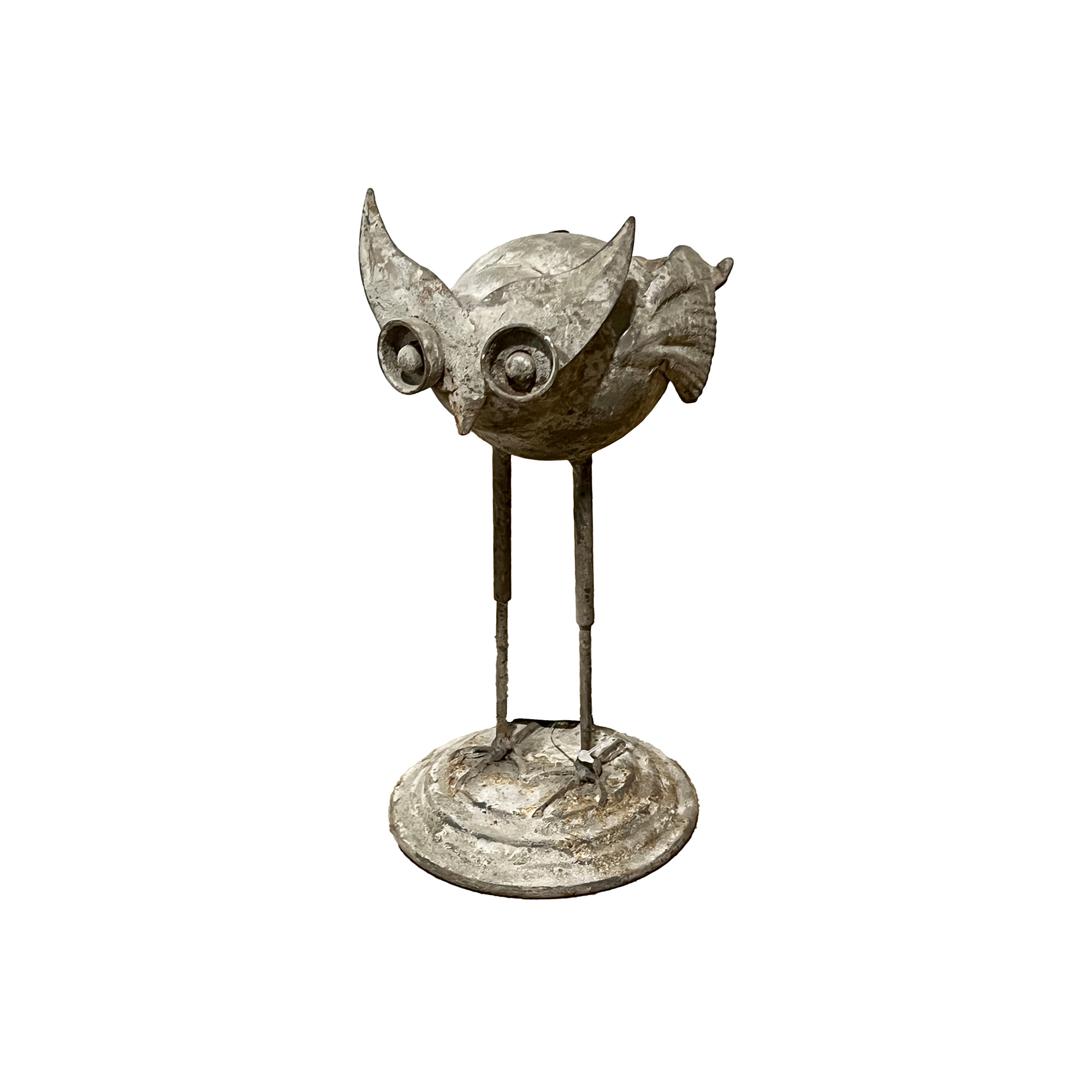 Figur 'Eule' aus Metall, H 22 cm, B 10 cm, L 15 cm von fischer's lagerhaus