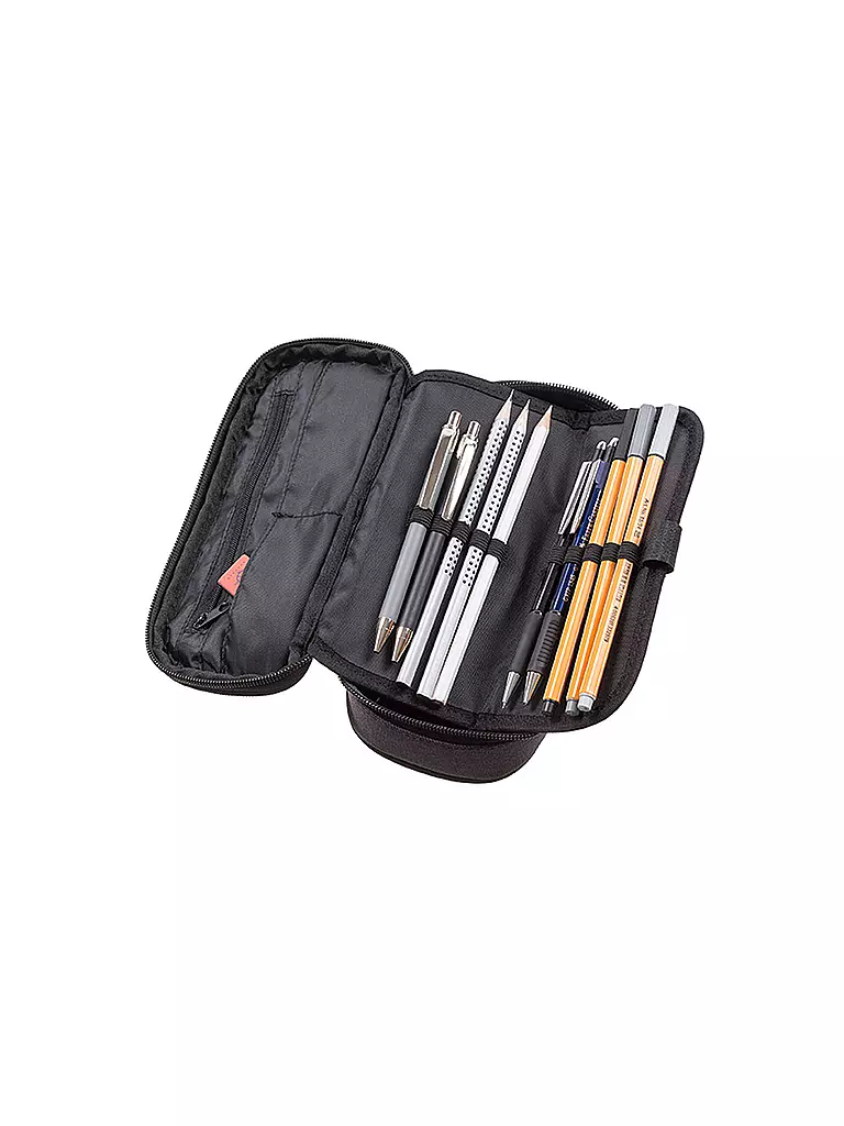 WALKER Schlamperbox - Pencil Box Classic (Black Melange) schwarz