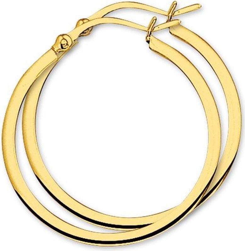 oorringen 2,0 mm vierkant 14K geelgoud 4013204