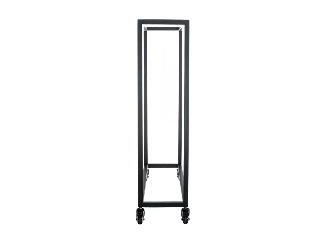 Etagère bois de cheminée - Métal - 60 x 25 x 100cm - Noir - Hetta