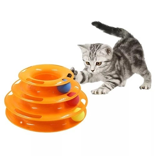 Torre de Brinquedos para Gatos Laranja