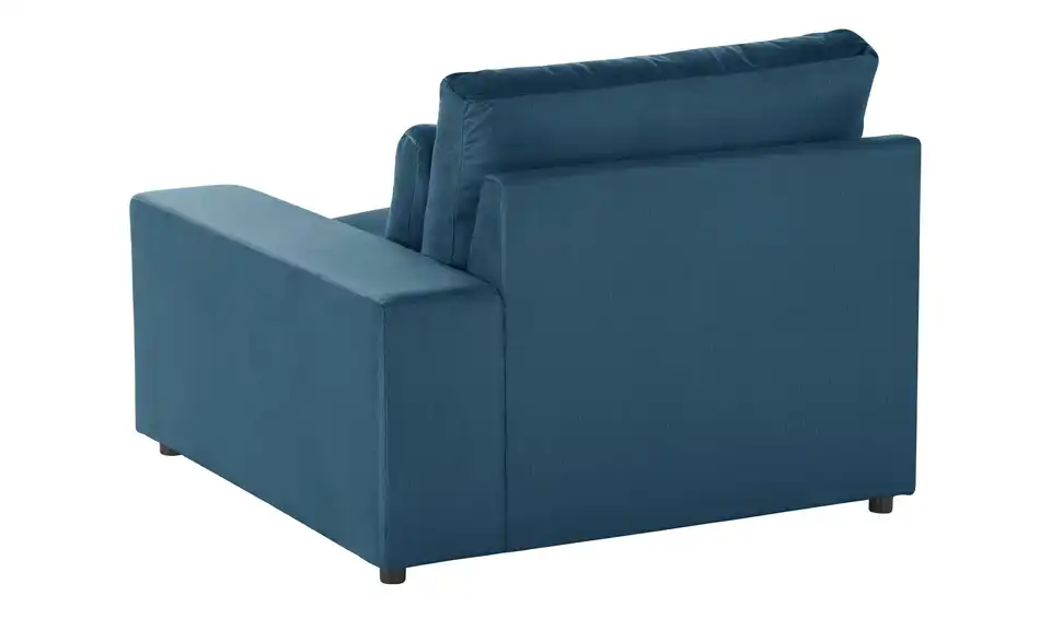 Element Branna Blau Samt mit Armlehne rechts