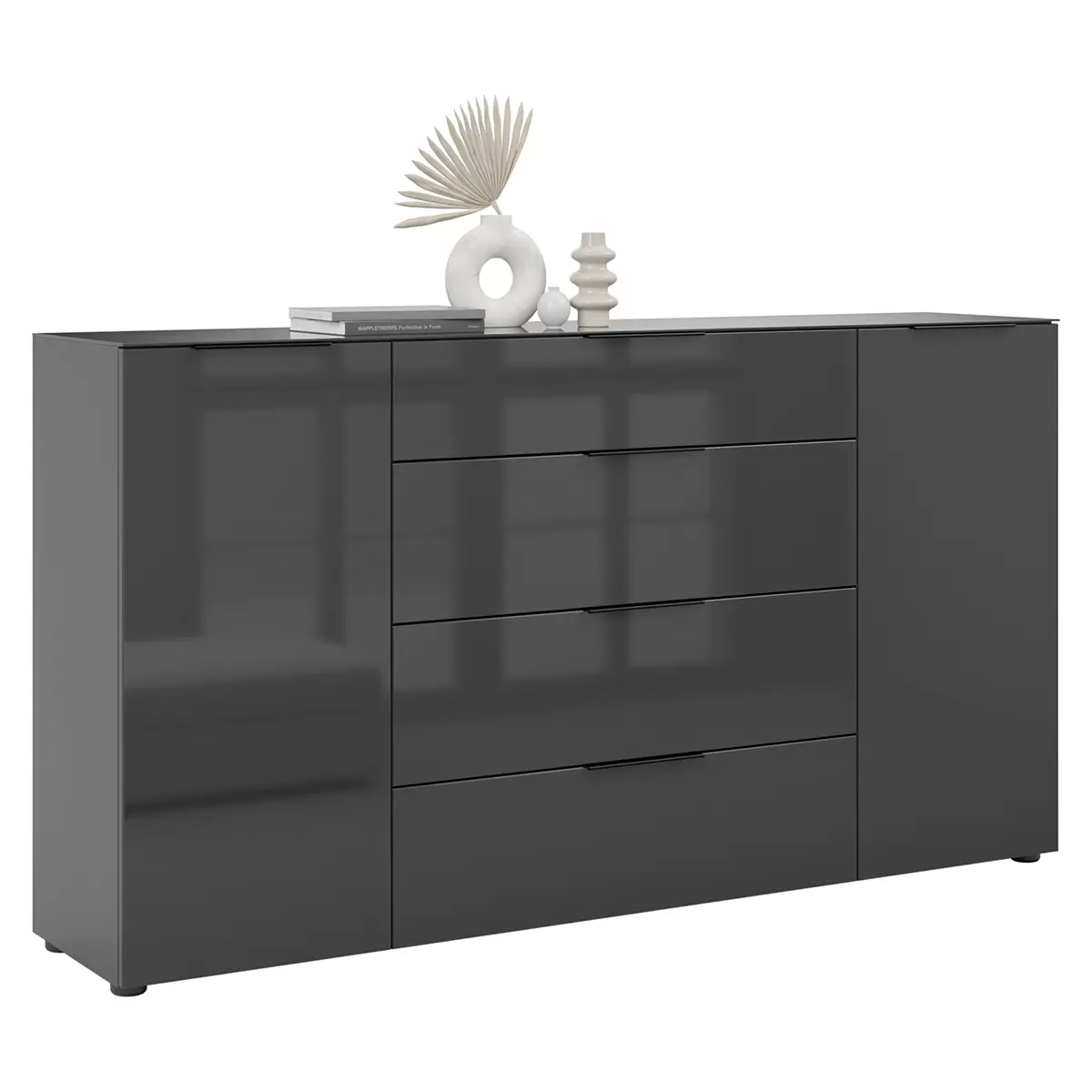 Kommode 2T4S Style Schwarz