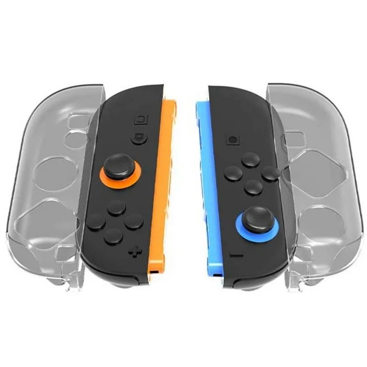 TPU Case Schutzhülle Anti-Rutsch Cover für Nintendo Switch 2 und Joy-Cons - Schwarz / Transparent