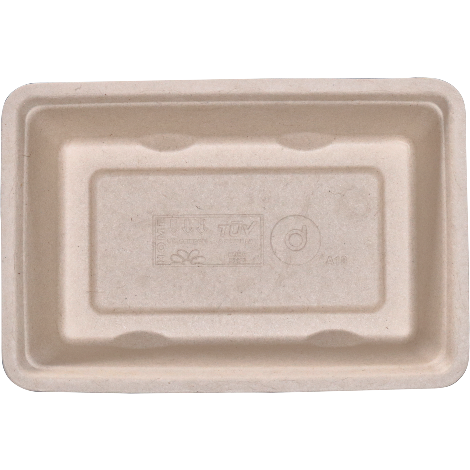Depa Bak, Bagasse (suikerrietpulp), A13, snackbak, 163x110x36mm, naturel