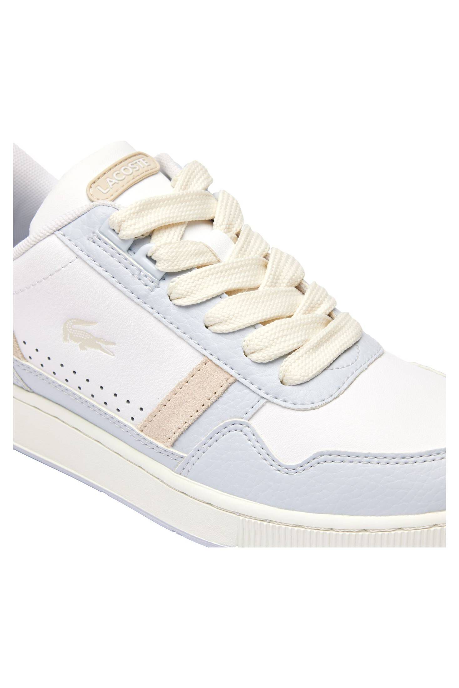 Lacoste| Damen Sneaker T-CLIP aus Leder mit Monogramm