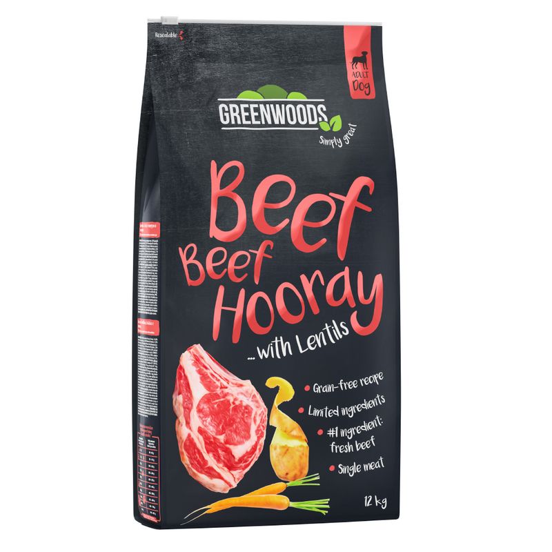 Greenwoods bœuf, lentilles, pommes de terre, carottes