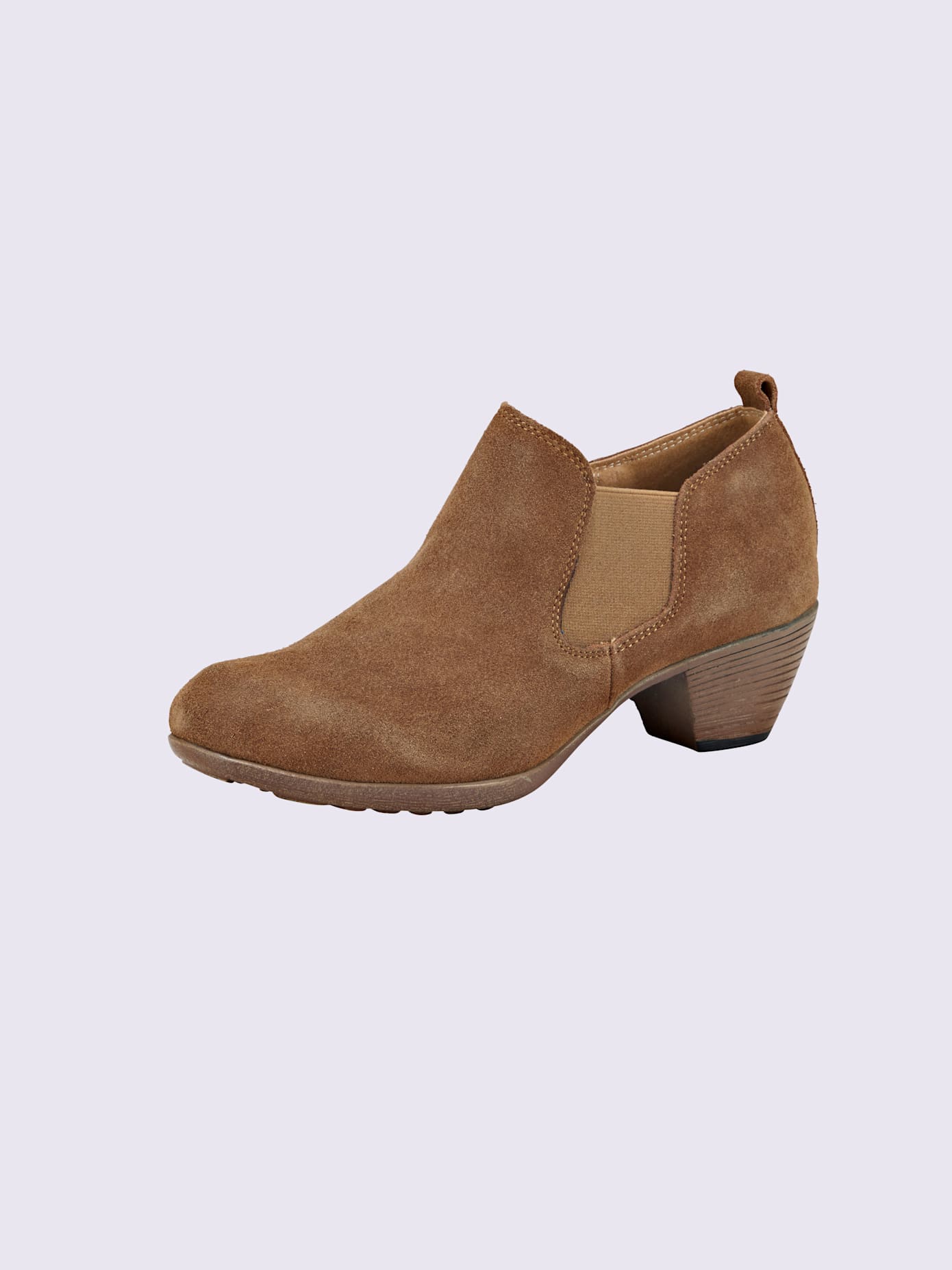 Bottines cuir velours de vache.
