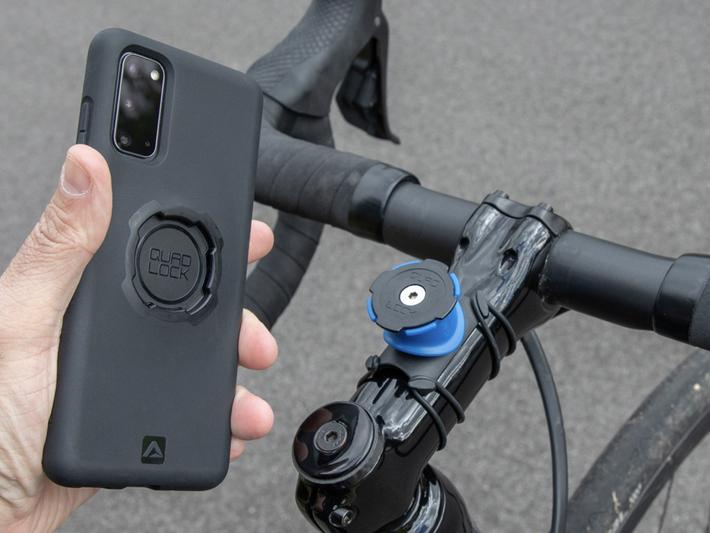 Out Front Mount V2 Universal 360° Grad Fahrrad Velo Halterung mit Sicherungsverschluss (QLM-OFM-2) - Schwarz / Blau