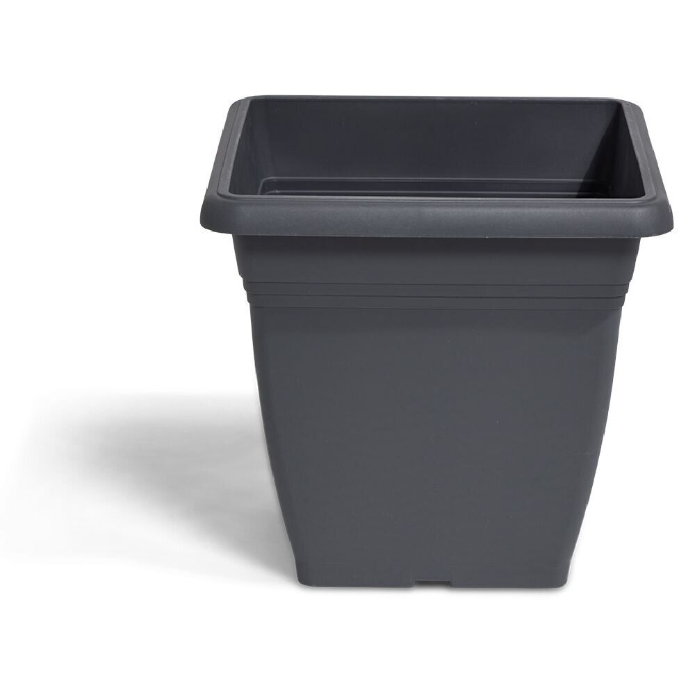 Pot carré plastique gris anthracite 60x60xH56cm