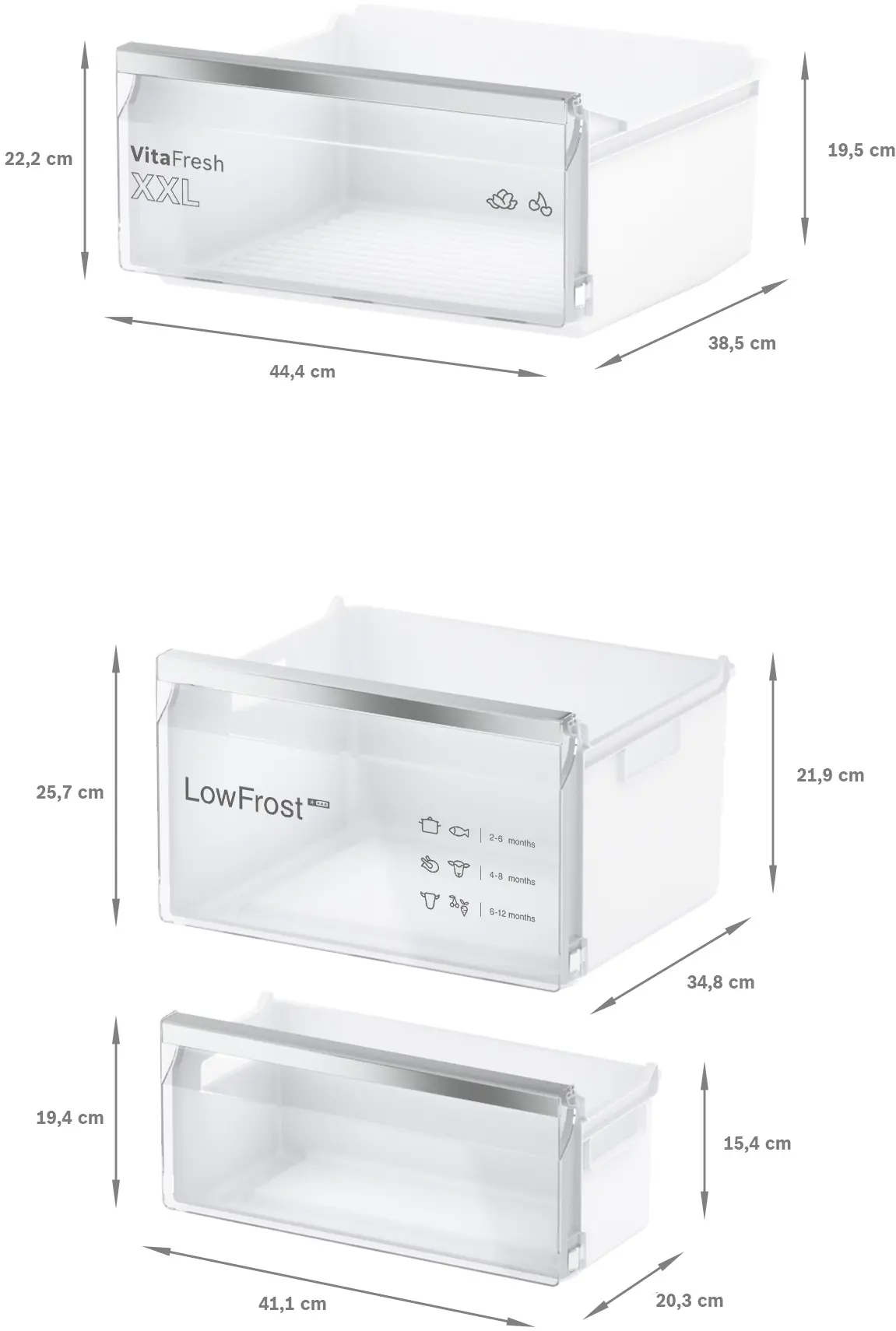 Serie 4 Inbouw koel-vriescombinatie 177.2 x 54.1 cm Vlakscharnier