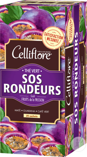 Celliflore Thé Vert SOS Rondeurs Goût Fruits De La Passion 25 Sachets