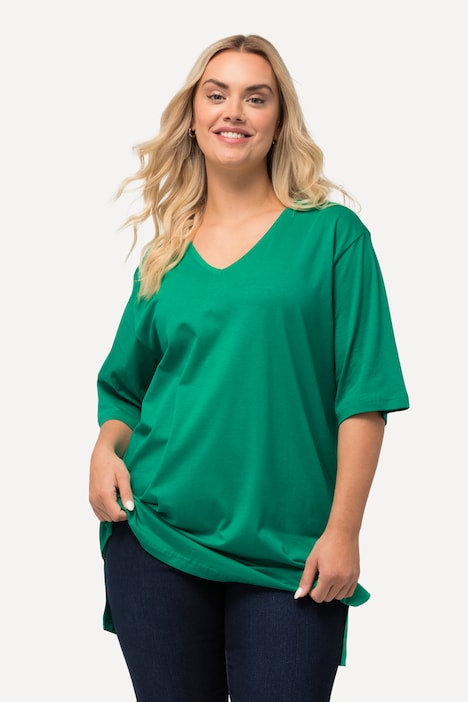 T-Shirt, V-Ausschnitt, Relaxed, Halbarm