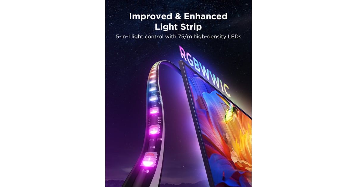 GoveeTV Backlight 3 Pro (voor 75-85 inch TVs) ledverlichting  (Bluetooth, WiFi 2.4GHz)