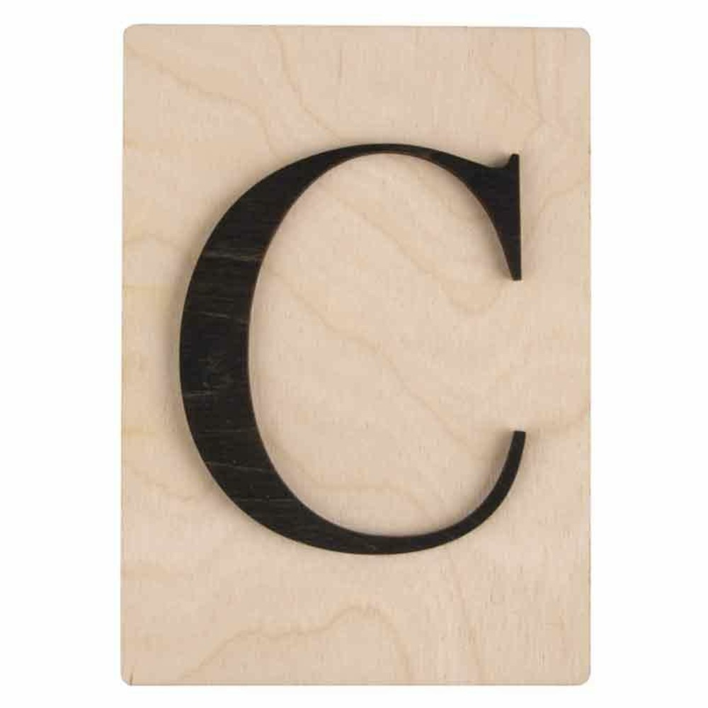 Lettre en bois 14,8 x 10,5 cm - c