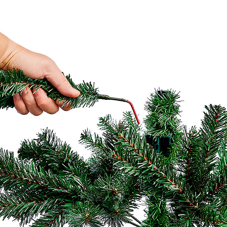 Sapin artificiel coloris vert H.122 cm support inclus