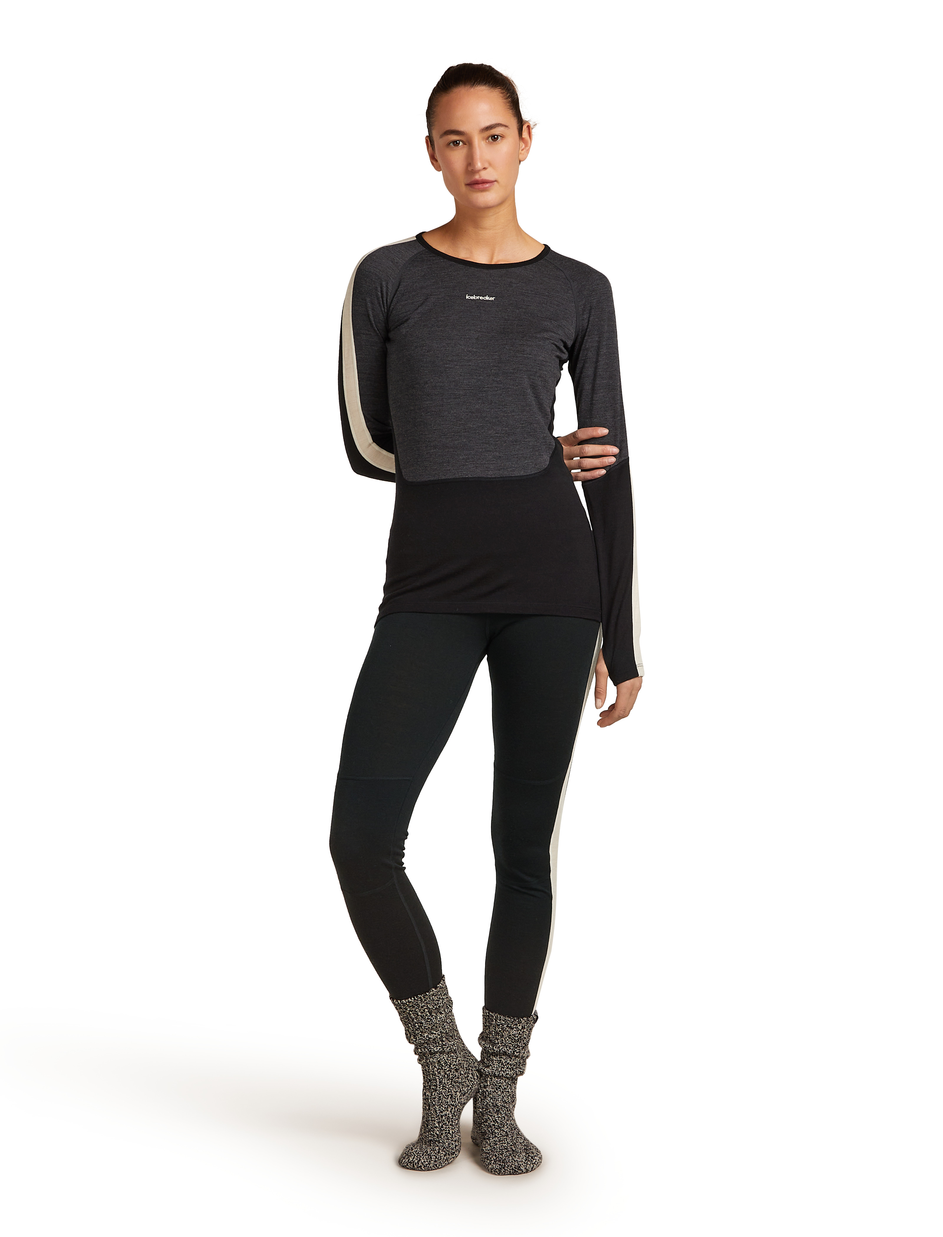 W Merino 200 Oasis  LS Crewe