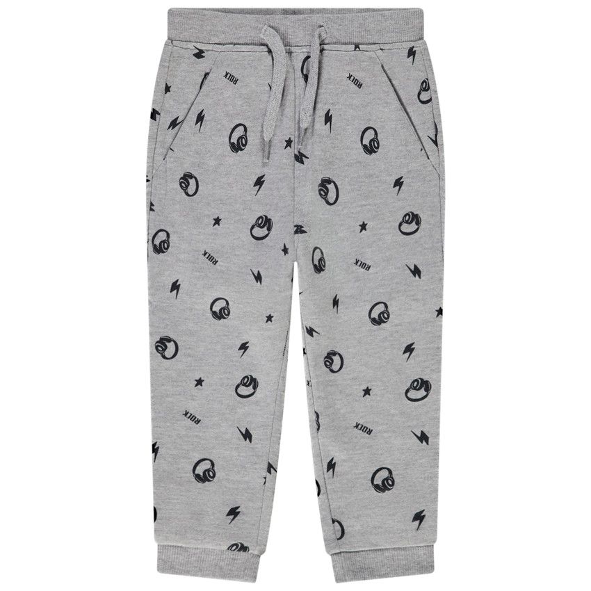 Jogging imprimé Rock pour bébé garçon - Gris chiné