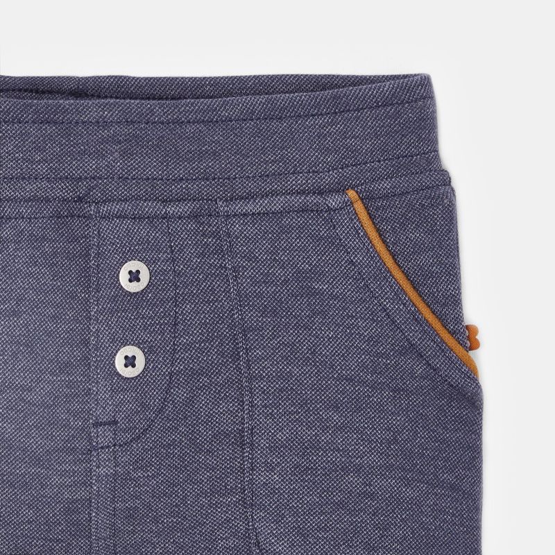 Short en molleton bleu chiné bébé garçon Bleu