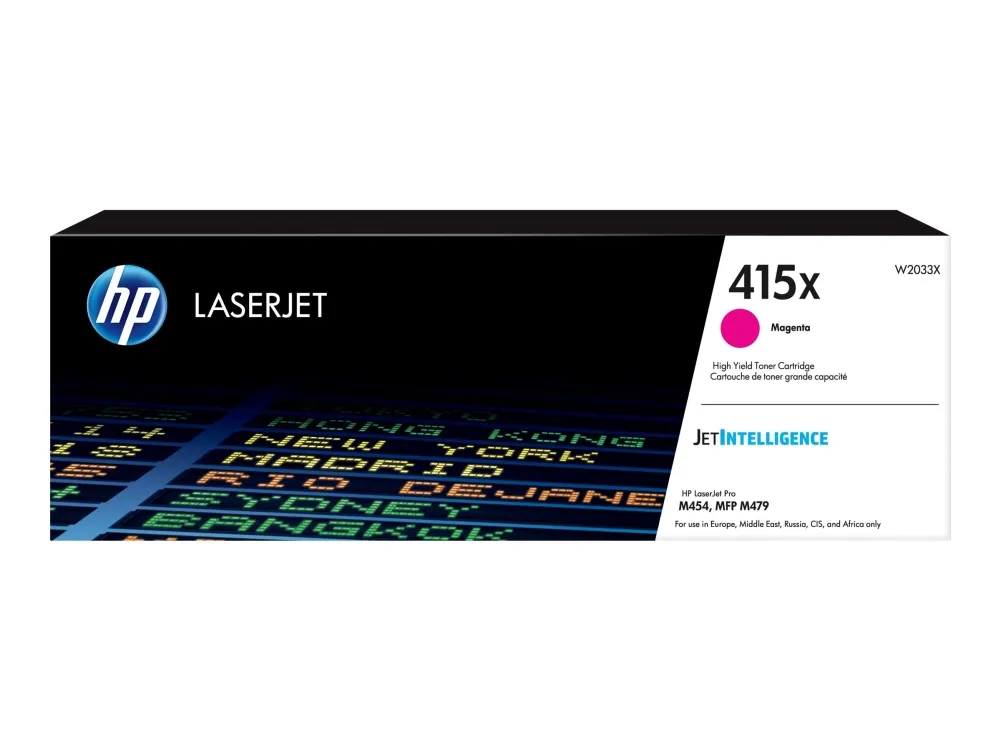 Lasertoner, HP 415X W2033X Hy, 6.000 sider, magenta