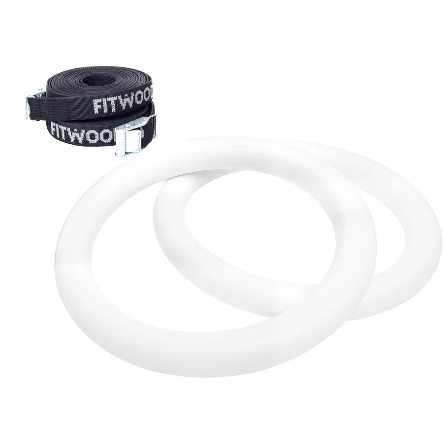 Fitwood ULPU Turnringe, weiß - schwarze Riemen