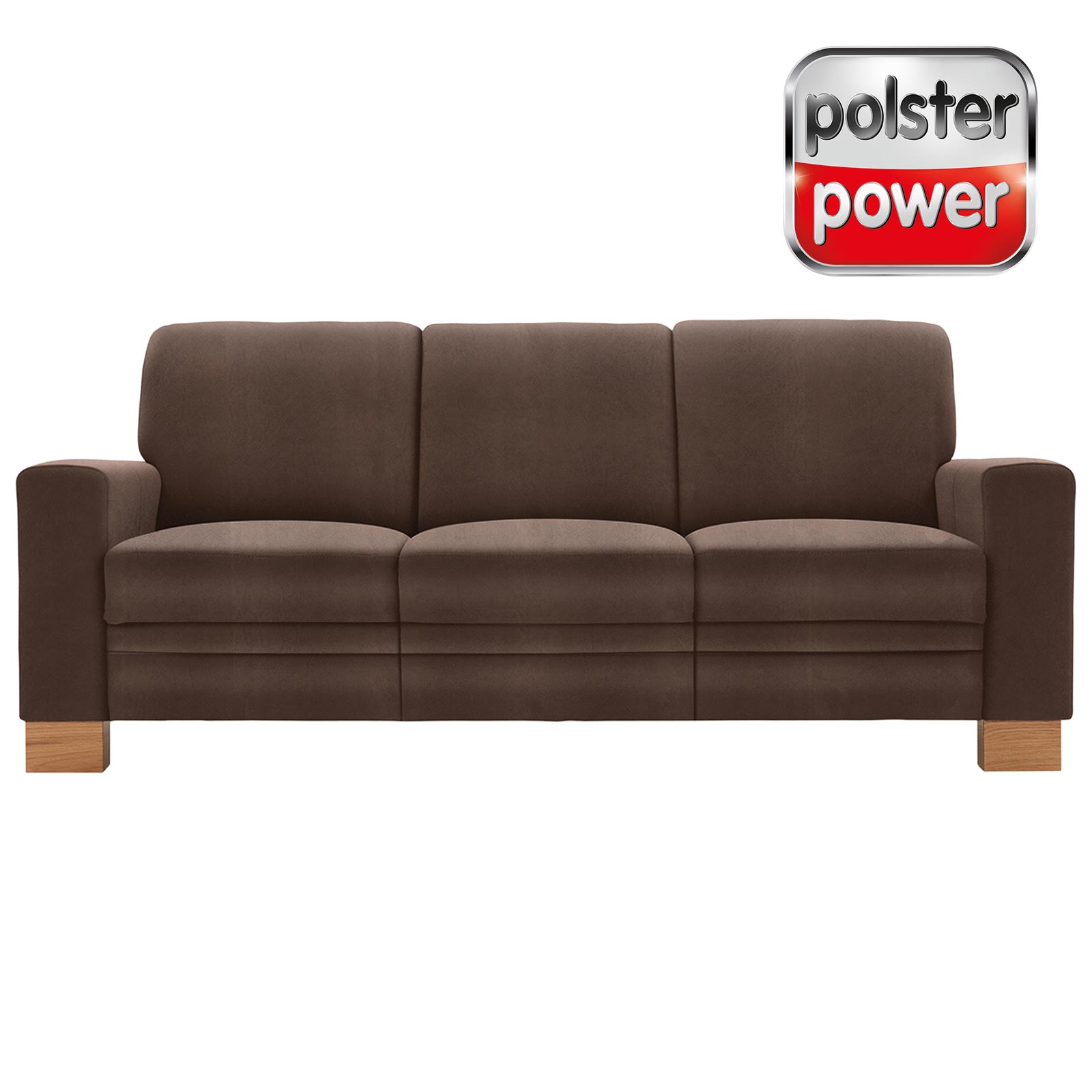 polsterpower 3-Sitzer-Sofa - Saddle nougat - Basismodell