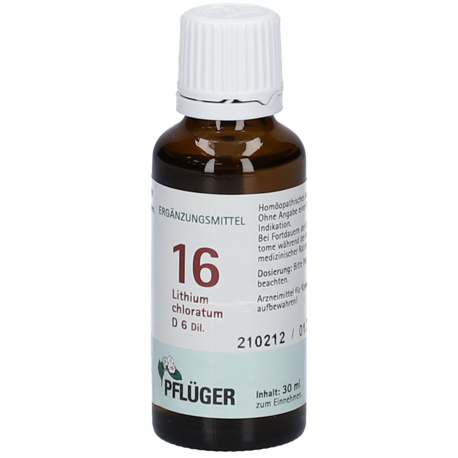 Biochemie Pflüger® 16 Lithium chloratum D6 Tropfen