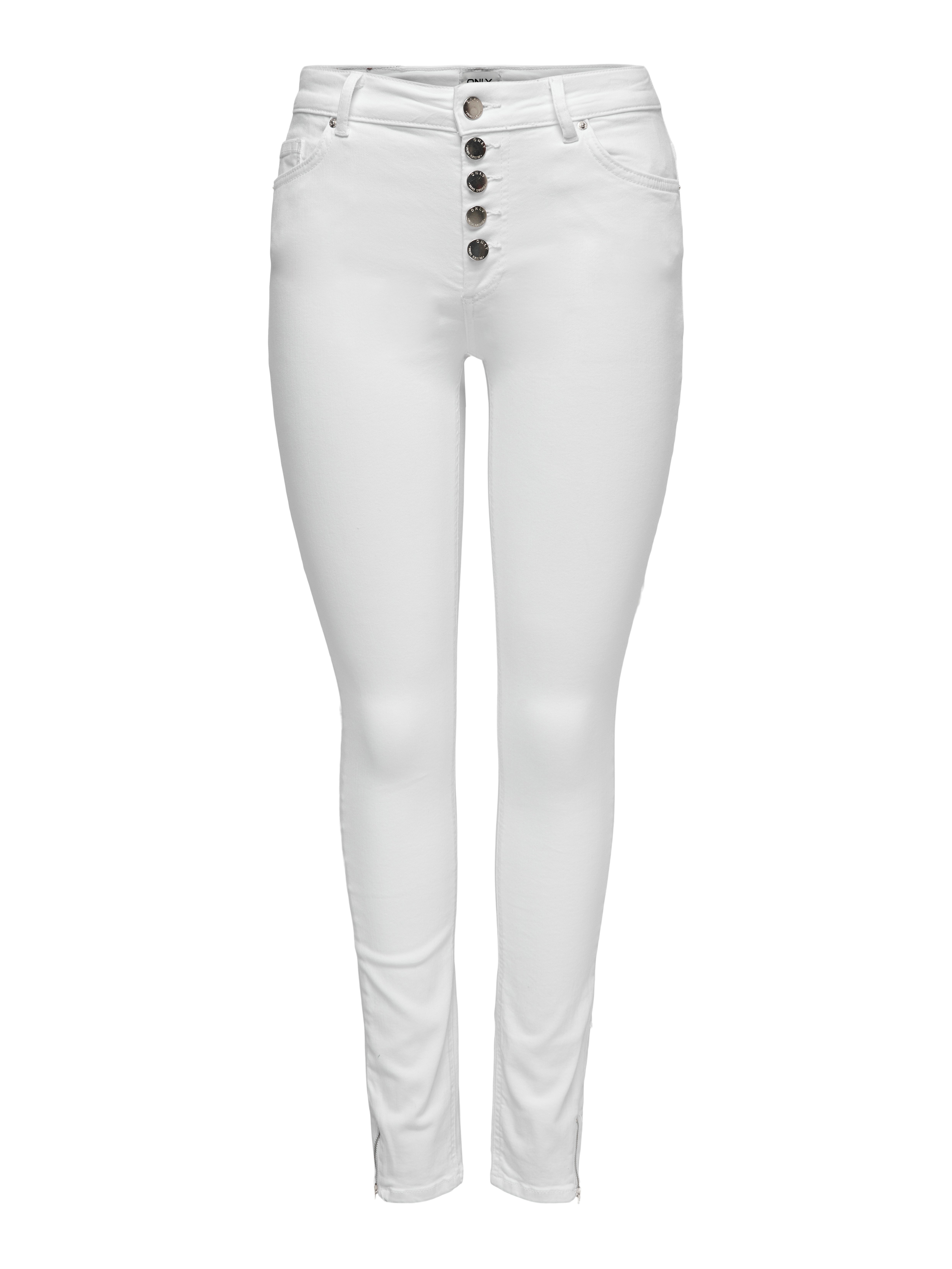 ONLBOBBY Mittlere Taille Skinny Fit Jeans White