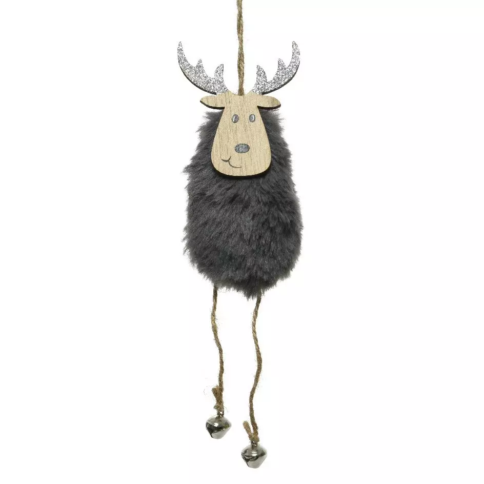 Suspension de Noël (H19 cm) Cerf Melo Marron foncé