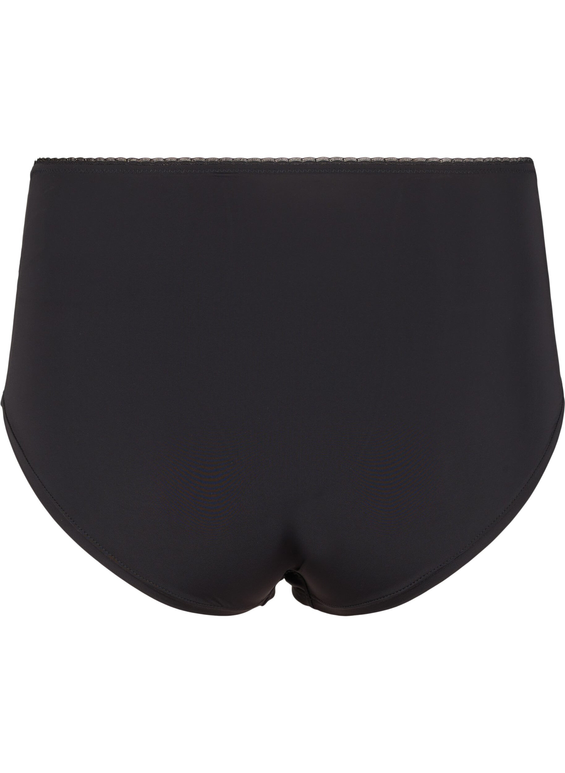 Microfiber trusse med blondedetalje